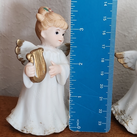Lefton Vintage 1987 Christmas Angels Playing Instrument - Picture 10 of 11
